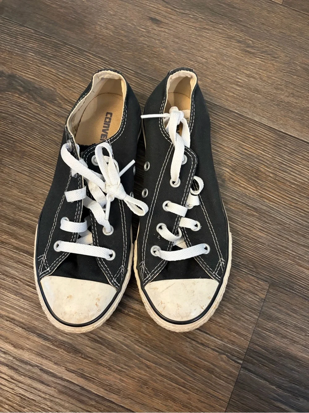 Converse All Star Classic Black Everyday Sneakers Youth US Size 2 Unisex Kids